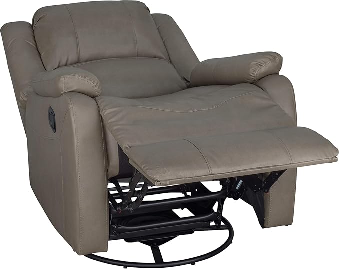 RecPro Charles Collection | 30" Swivel Glider RV Recliner | RV Living Room (Slideout) Chair | RV Furniture | Glider Chair (Putty, 1-Pack)
