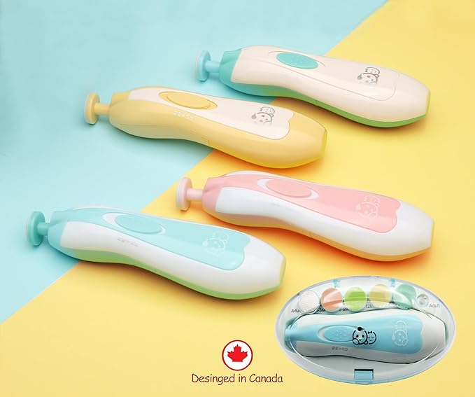 Baby Nail Trimmer 21 in 1, Usage Labeled Case & 13 Extra Replacement Tools, Royal Angels Baby Electric Nail File, Baby Nail Care, Nail Clipper Newborn Toddler Toes & Fingernails Nail Kit (Blue)