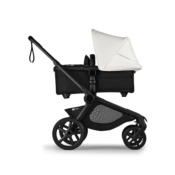 Bugaboo Kangaroo All-Terrain Single-to-Double Tandem Stroller for Infant and Toddler, for Up to Three Kids, XL Wheels, One-Hand Operation, Large Bassinet, XL Underseat Storage (Misty White)