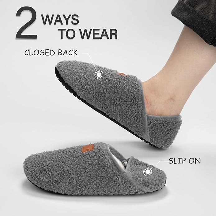 ATHMILE House Slippers for Women Men Indoor Barefoot Slippers Socks Furry Slip on House Shoes Cozy Comfy for Home Bedroom Travel Yoga