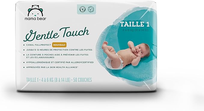 Amazon Brand - Mama Bear Gentle Touch Diapers, Size 1, 49 Count