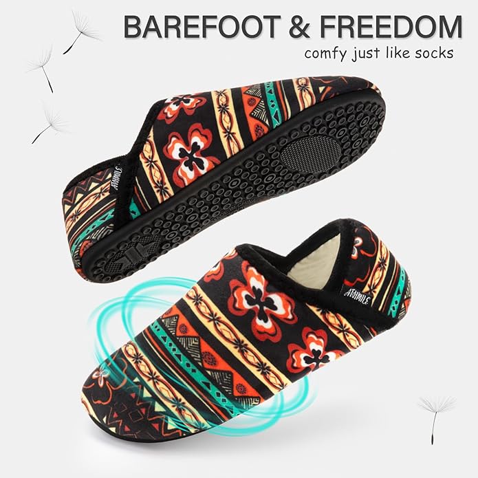 ATHMILE House Slippers for Women Men Indoor Barefoot Slippers Socks Furry Slip on House Shoes Cozy Comfy for Home Bedroom Travel Yoga