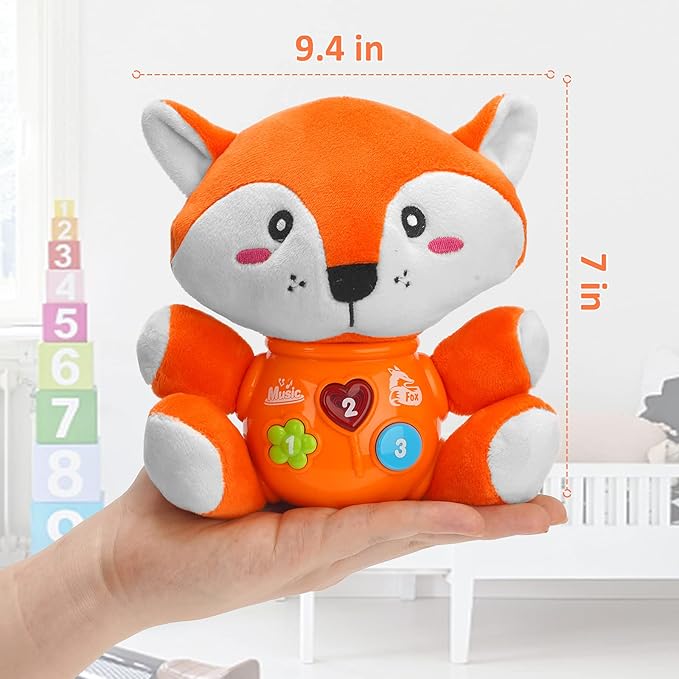 Musical Baby Toys, Cute Fox Newborn Toys for Toddlers Babies 0 3 6 9 12 Month, Infants Baby Toy for Girls and Boys Best Gift