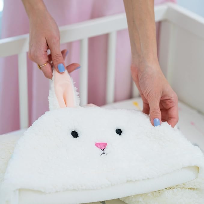 Swaddle Blankets Baby Girl Swaddle Blankets, Ultra Soft Plush Essential for Infants 0-6 Months Clothes, Cute Receiving Blanket Bunny Sleeping Wrap Newborn Ideal Registry Gift Perfect Baby Prize