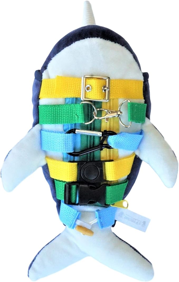 SENSORY4U Buckle Pillow Narwhal – Sensory Motor Aid for Fine Motor Skills, Hand-Eye Coordination & Pediatric Occupational Therapy Support