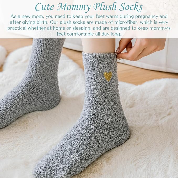 New Mom Gifts for Women, 9pcs Pregnancy Gifts for Expecting Mom, Cute Baby Gifts New Parents Gifts for Couples with Mom and Dad Mugs for Gender Reveal, Baby Shower, First Time Mom Gifts (Blue Gray)