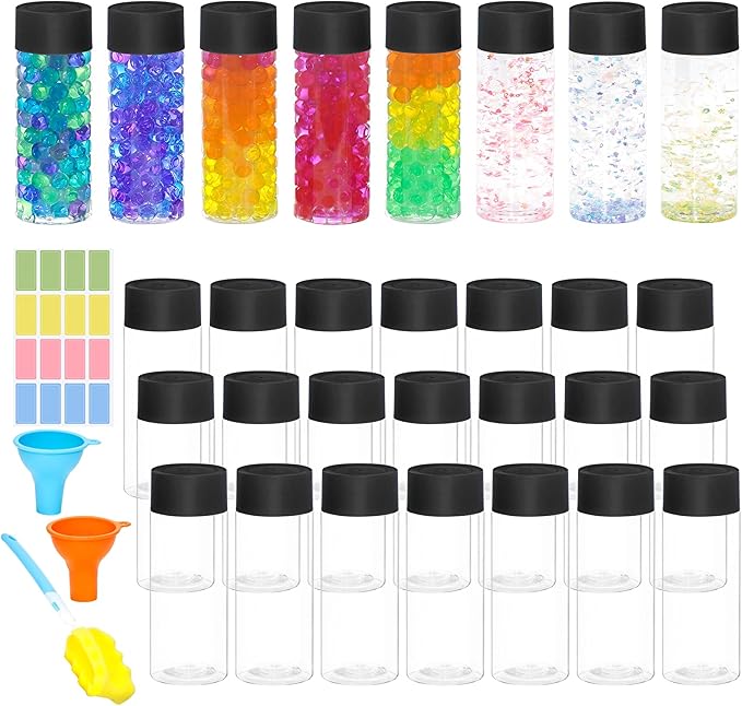 29 Pcs Empty Plastic Sensory Bottles With Lids,10 Oz/ 300 Ml Leakproof Clear Plastic Water Bottles Reusable Empty Bottles For Sensory Crafts Classroom Handmade Party Supply
