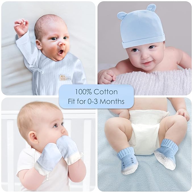 Baby Boy Gifts, Baby Shower Gifts - Newborn Bear Toys Rattle Blanket Infant Shoes Onesie Wooden Keepsake Babies Registry Gift Essentials Basket, Unique New Baby Gift Set for Boys 0+ Months