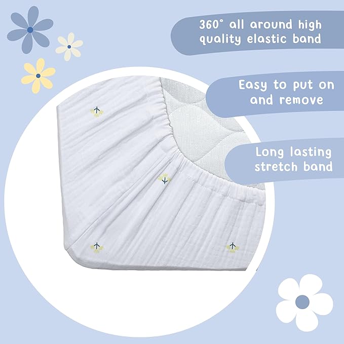 hugs & llamas | 100% Organic Cotton Muslin Fitted Crib Sheet | Premium Baby Crib Sheets for Boys & Girls Crib Fitted Sheet | Organic Crib Sheets Girl & Boy Crib Sheets Neutral | Crib Mattress Sheet