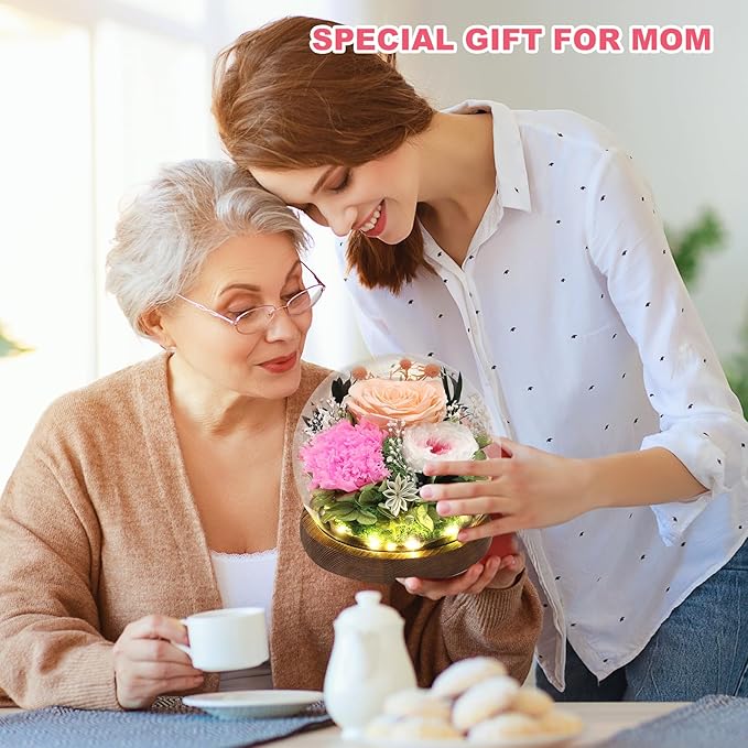 Lujechii Forever Flowers,Flowers for Delivery Prime.Birthday Gifts for Women,Moms, Lovers, Friends, Anniversaries, Preserved Flowers Unique Flower Gifts, Graduation Flower Bouquets (Champagne)