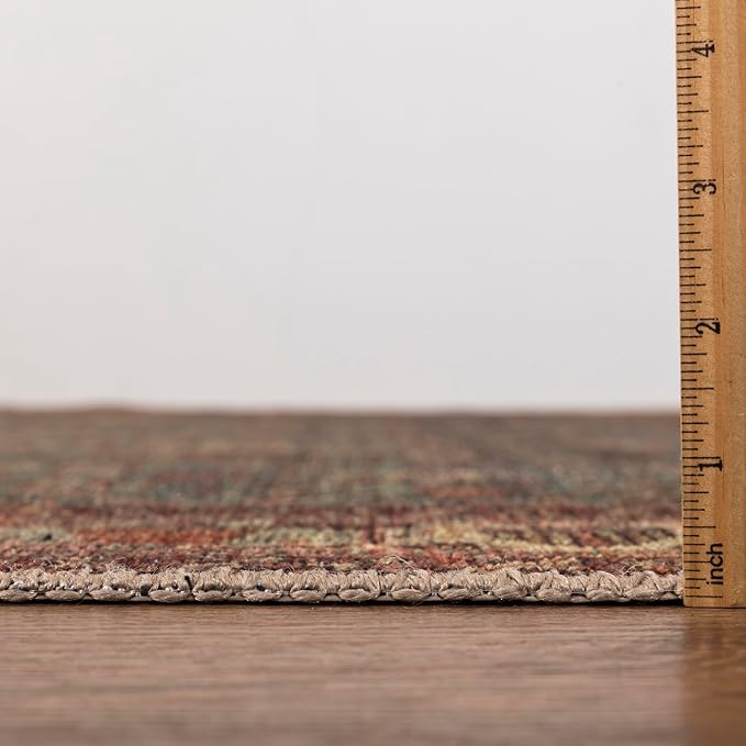 Keen Home Design 2x7 Rug - Machine Washable Runner Rug with Non-Slip Backing, Ideal for Hallway, Entryway, Kitchen, Laundry Room - Vintage, Easy Clean, Durable, Low Pile Rug - (2'6" x 7')