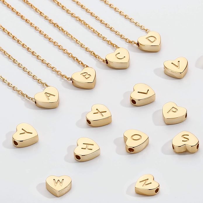 M MOOHAM Heart Initial Necklace Gifts for Girls Women - S925 Sterling Silver Tiny Letter Necklace Birthday Gift for Kids Teen Girl Jewelry