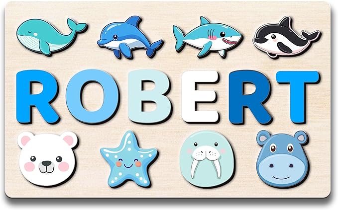 Personalized Puzzles for Toddlers 1-3,Name Puzzle for Kids Personalized,Name Puzzle for 1 Year Old,Educational Toys, Easter Gifts