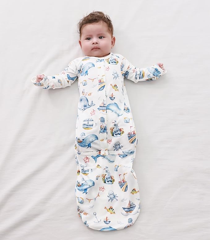 Baby Nightgowns Sleeper Gown Newborn Long Sleeve Pajama Gowns Unisex Viscose from Bamboo Infant Sleepwear