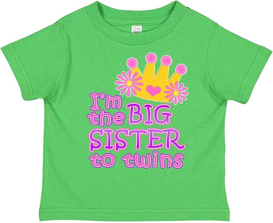 inktastic I'm The Big Sister to Twins. Toddler T-Shirt