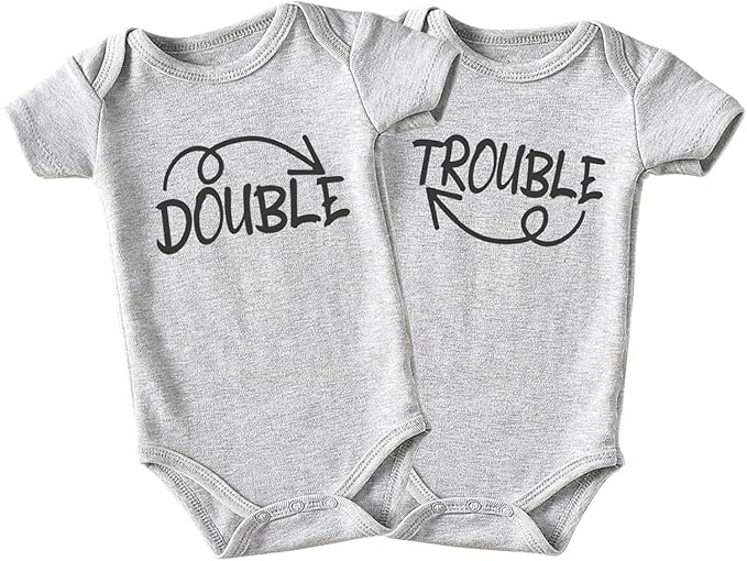 Double Trouble Newborn Twins Outfits Boy And Girl Baby Items outfits matching