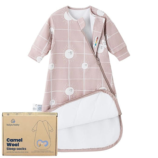 Unisex Sleeping Bag for Babies and Toddlers 1.0 Tog Sleep Sack 0-6Months, Newborn Sleep Sack, Wearable Blanket Baby, One Piece Long Sleeves, Gifts for Baby