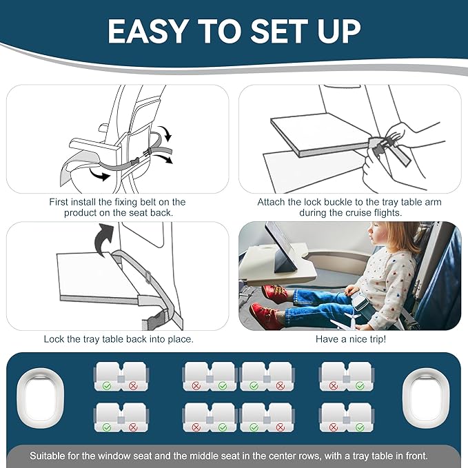 Toddler Airplane Bed & Travel Bag 2 in 1, Portable Airplane Seat Extender for Kids, Adjustable Footrest Baby Airplane Travel Essentials, Carry On Gym Weekender Bag for Mommy (Grey)