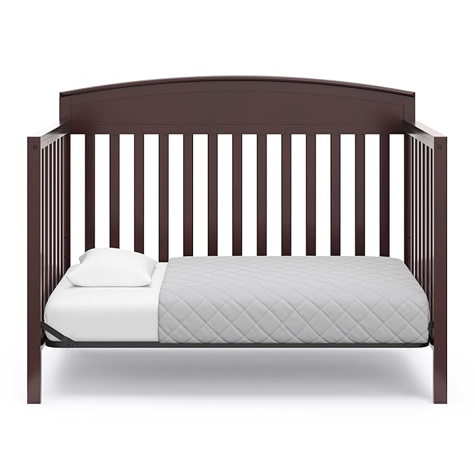 Graco Benton 5-in-1 Convertible Crib (Espresso) – GREENGUARD Gold Certified, Converts from Baby Crib to Toddler Bed, Daybed and Full-Size Bed, Fits Standard Full-Size Crib Mattress