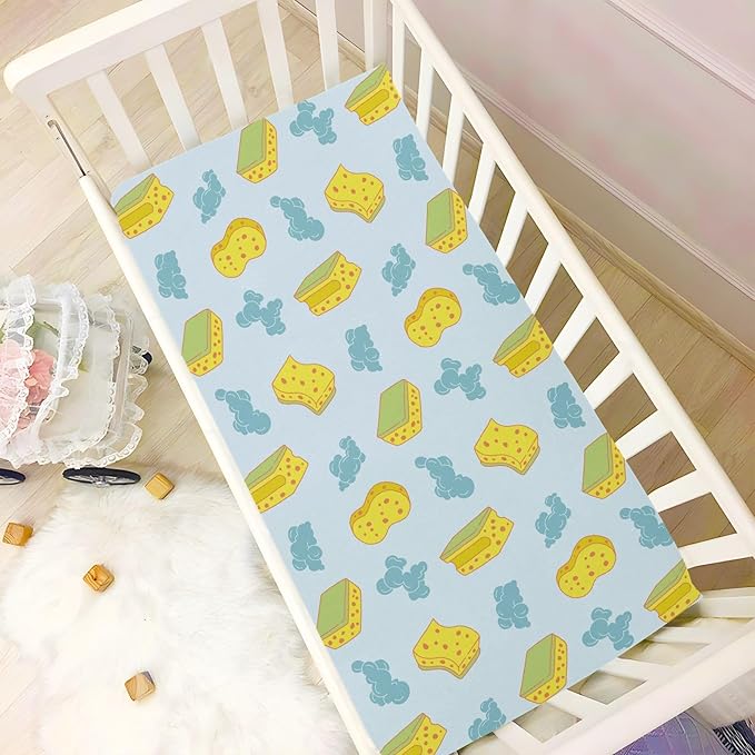 Sponge Foam Bubble Crib Sheets for Neutral Bassinet Play Sheets,Sheets Toddler Bed Sheets for Baby Boys Girs 39 * 27 * 5in