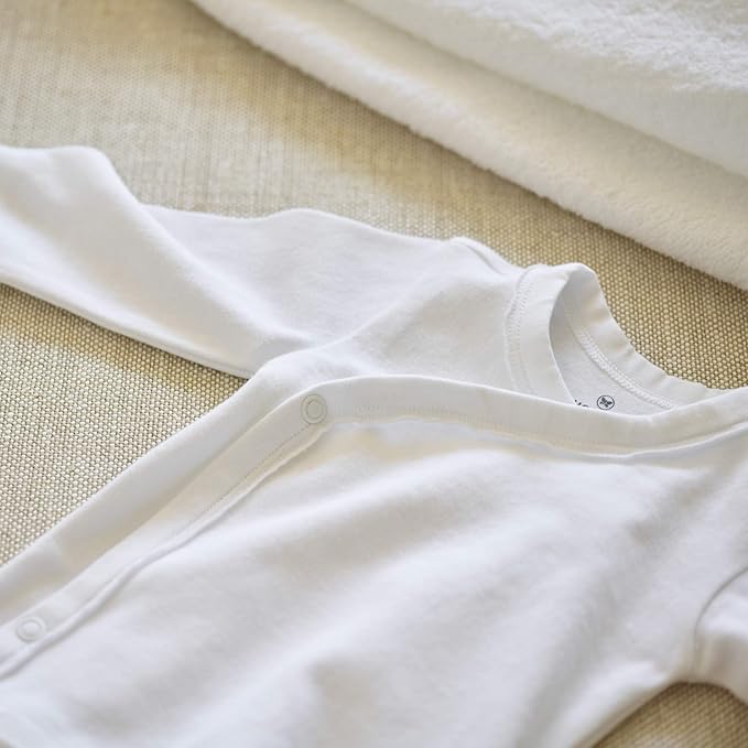 HonestBaby 3-pack Long Sleeve Side-snap Kimono Tops 100% Organic Cotton for Newborn Baby for Infant Boys, Girls, Unisex