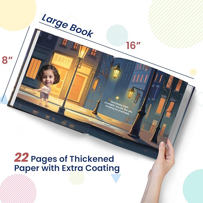 Personalized Children Story Book - Starry Night - Customized Name & Photo - Baby Gifts - Bedtime Story - Elfink (Soft Cover)