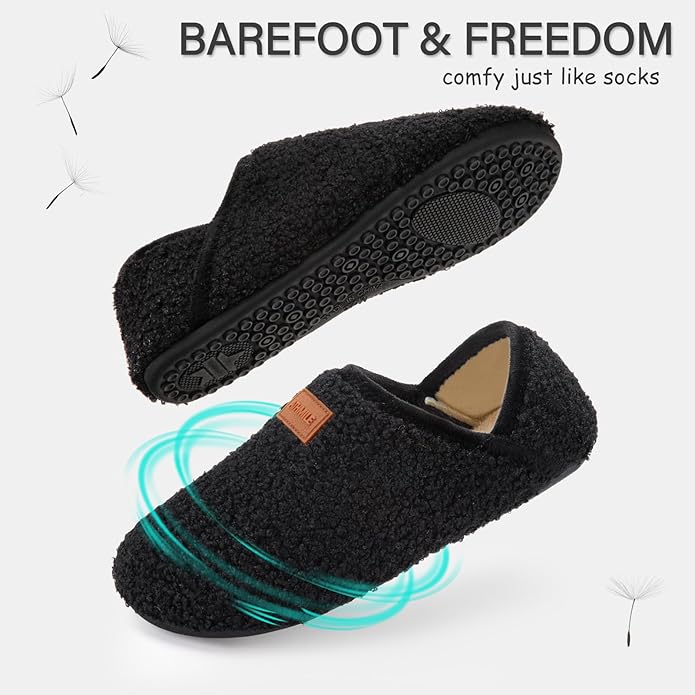 ATHMILE House Slippers for Women Men Indoor Barefoot Slippers Socks Furry Slip on House Shoes Cozy Comfy for Home Bedroom Travel Yoga