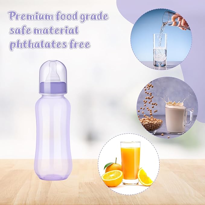 Norme Baby Shower Bottles 9.5 oz Plastic Baby Bottles Chug Sign Shower Game Party Favors Baby Bottles Bulk for Baby Shower Decorations Gender Reveal Gifts(Many Color, 24 Pcs)