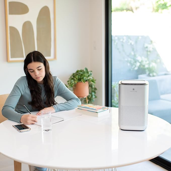 Medify MA-15 Air Purifier with True HEPA H13 Filter | 585 ft² Coverage in 1hr for Allergens, Smoke, Wildfires, Dust, Odors, Pollen, Pet Dander | Removal to 0.1 Microns | Silver, 2-Pack