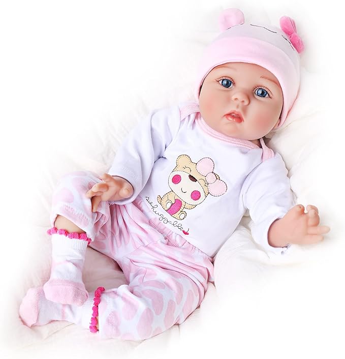 CHAREX Reborn Baby Dolls Girl - 16 Inches Realistic Soft Vinyl Newborn Baby Doll That Look Real, Best Toy for Kids Ages 3+