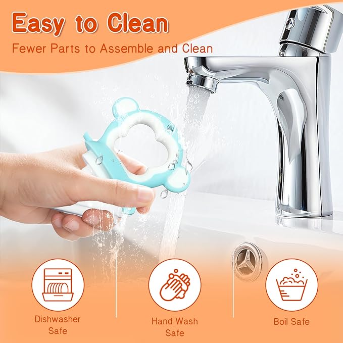 Baby Fruit Food Feeder - Silicone Nibble Tray Combo - Breastmilk Popsicle Mold for Cooling Relief, BPA Free Mesh Feeder for Infant Self Feeding (Monkey Blue Orange + Carrot)