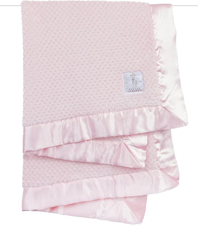 Little Giraffe Honeycomb Baby Blanket 29" x 35", Pink