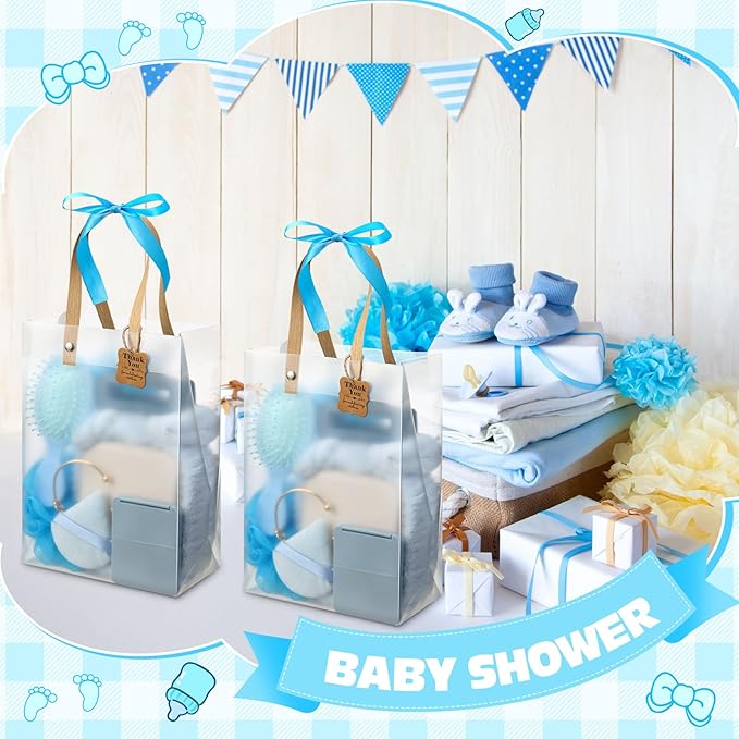 74Pcs Baby Shower Prizes for Game Winners Baby Shower Favors Gifts including Headband Hair Brush Jewelry Box with Gift Bag for Baby Shower Game Prizes Wedding Bridal Shower Favors (Blue)