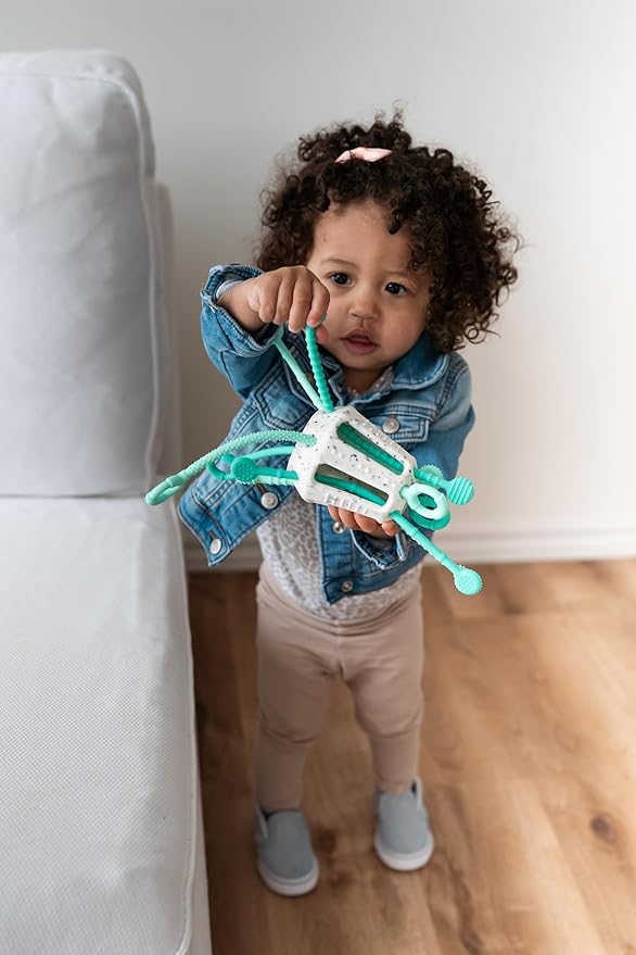 Mobi Zippee Activity Toy - Sensory Activities for Toddlers and Kids, BPA-Free and Food Grade Silicone, Montessori Learning Games for Ages +1 (Mintee)