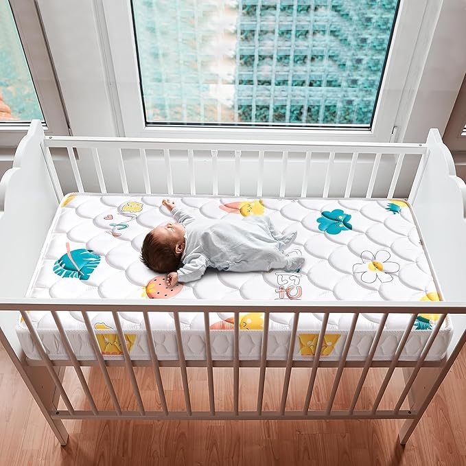 Premium Dual-Sided Baby Crib Mattress and Toddler Mattress - 52" x 27.6" x 5" - Breathable - Firm Soft - Fits Standard Cribs and Toddler Beds