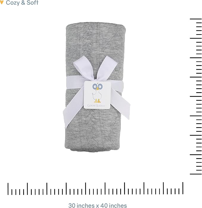 GooseWaddle Luxury Knit Baby Blanket (30”x40”), Premium Comfort from Ultra Soft Fabric That Get Softer with Use, Perfect for Any Infant Nursery, Boy or Girl, Machine Washable (Lavender)