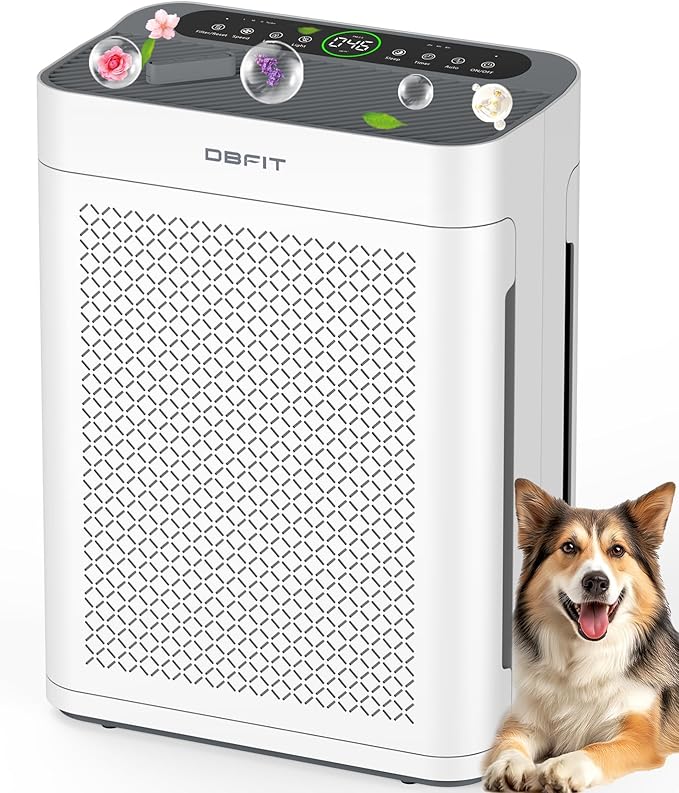 Air Purifiers for Home Large Room up to 3000sq.ft, DBFIT HEPA Double-Sided Air Purifier with Washable Filter, PM 2.5 Display Air Quality Sensor, Air Cleaner for Bedroom, Dorm room, Pets, Office, AP300