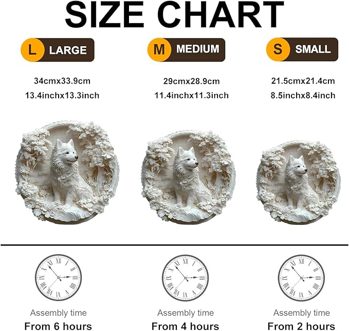 Wooden Puzzles for Adults, Wooden Samoyed Puzzles with 3D Visual Effect, Birthday Christmas Puzzle Gifts for Women Men, Wood Adult Puzzles (L-13.4 * 13.3in 295pcs)