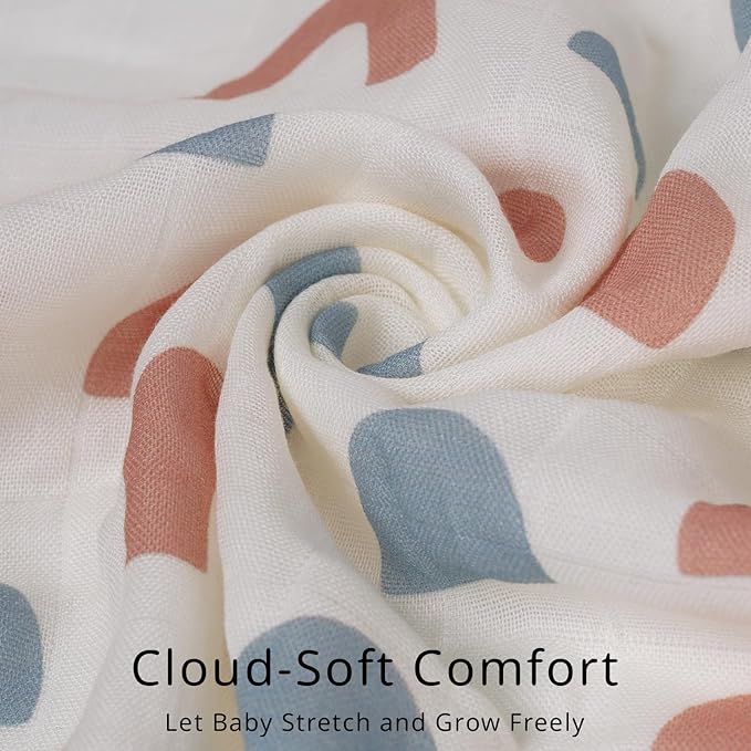 HECCEI Muslin Swaddle Blanket - Baby Muslin Blanket Large Swaddles 47 x 47 inches Breathable & Soft Baby Receiving Blanket Gender Neutral for Newborn Boys Girls, Garden Friend