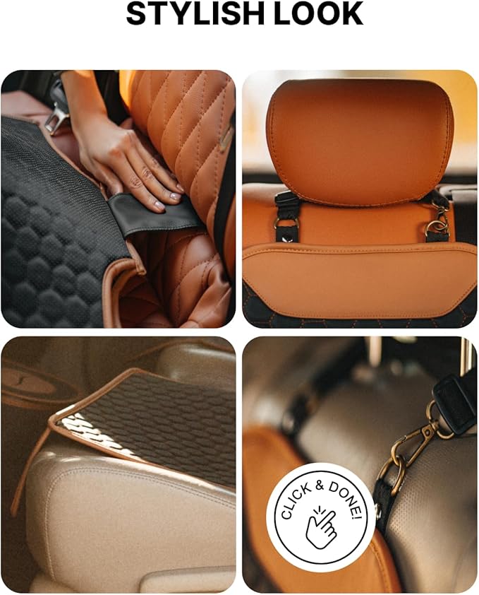 Set Car Seat Protector & Seat Back Protector Hexy One - Kick Mat Back Seat Protector Hexy - Waterproof & Non-Slip Car Seat Protector