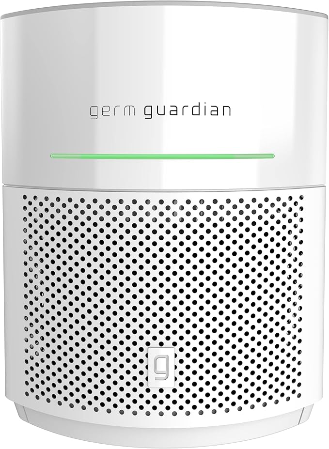 GermGuardian Airsafe+ HEPA Air Purifier for Home, Large Rooms Up To 1043 Sq. Ft. with HEPA Air Filter, UV-C Light & Air Quality Sensor, AC3000W, White