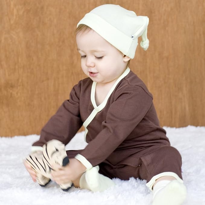 Babysoy Newborn Baby Unisex Kimono Side Snap Long Sleeve Onepiece Romper Coverall