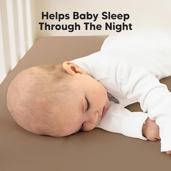 2-Pack Waterproof Crib Sheets for Girl, Boy - Organic Cotton 52X28 Fitted Crib Sheets Neutral, Crib Mattress Protector Sheets, Soft Toddler Bed Sheets, Washable Infant Fitted Baby Crib Sheets (Latte)