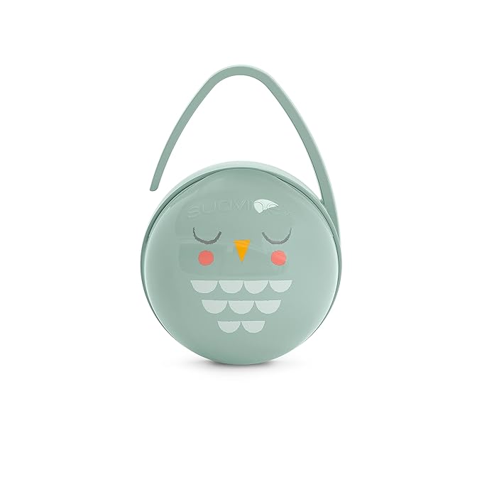 Suavinex Bonhomia 2 in 1 Duo Baby Pacifier Case, Pacifier Holder, Holds 2 Baby Pacifiers, Baby Accessories, (Mint)