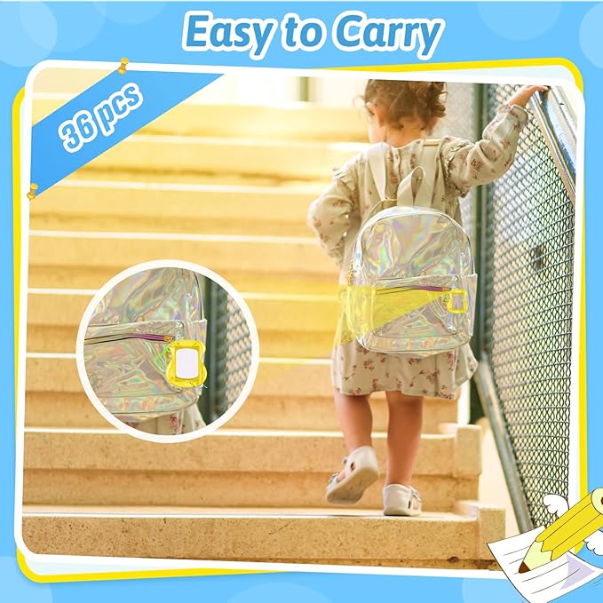 36 Pcs Mini Magnetic Drawing Board Doodle Boards for Backpack Keychain Clip Erasable Drawing Sketch Pad Birthday Party Favors Goodie Bags Prizes Classroom, 6 Colors
