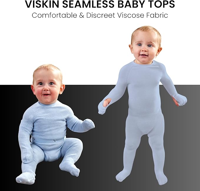 Viskin Baby Seamless Tops with Cooling Viscose Fibre - Gentle Under Layer Tops for Boys and Girls - Skin Comfort - 1-2 Years
