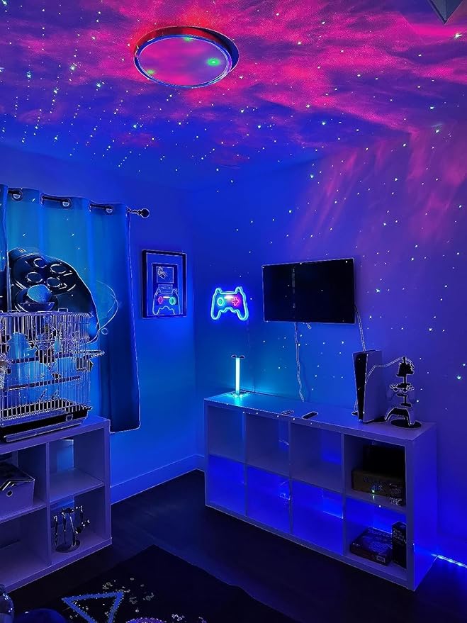 Galaxy Projector,Night Light Star Projector with Bluetooth Speaker, Remot Control LED Nebula Cloud Gift for Kids Room Bedroom Decor, Accompany,Night Light Ambiance