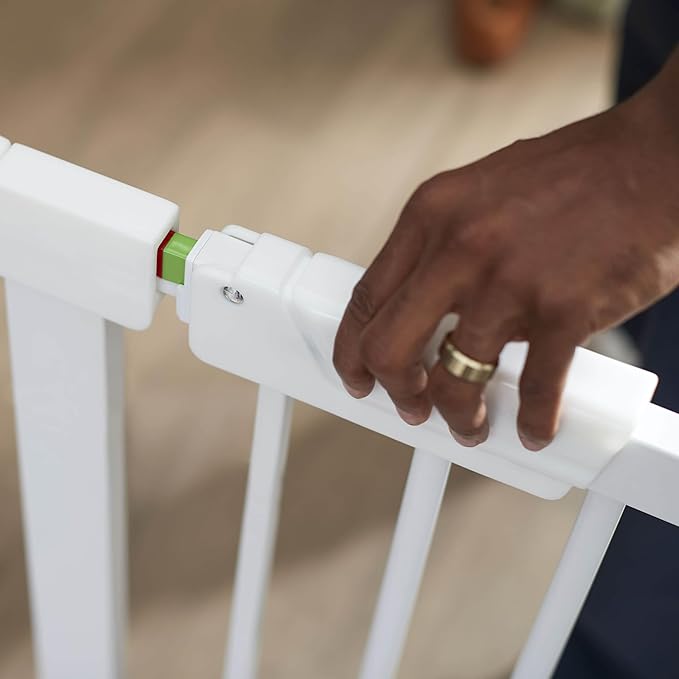 Safety 1st Pressure Mounted Baby Gates for Doorways with SecureTech, Baby Gate with Door, Pet-Friendly Design, No Drilling, 29-38"