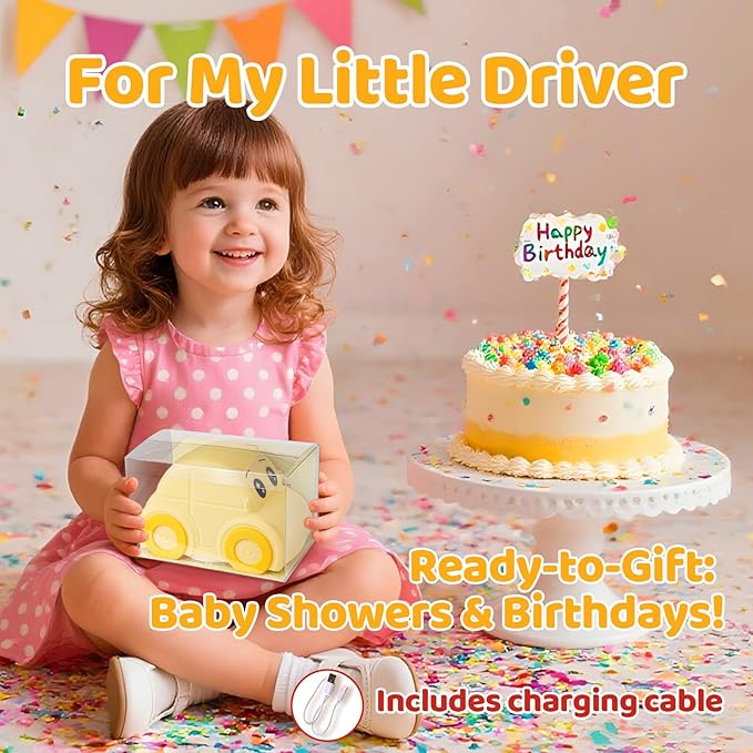 Car Night Light for Kids, Color Changing+Dimmable+1800mAh Rechargeable+Timer+Silicone, Squishy Touch Toddler Night Light, Novelty Nursery Nightlight for Kids Room, Funny Gifts, Boys, Girls, Baby