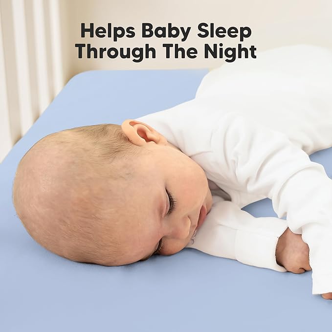 2-Pack Waterproof Crib Sheets for Boy, Girl - Organic Cotton 52X28 Fitted Crib Sheets Neutral,Crib Mattress Protector Sheets,Soft Toddler Bed Sheets,Washable Infant Fitted Baby Crib Sheets (Blue Flax)